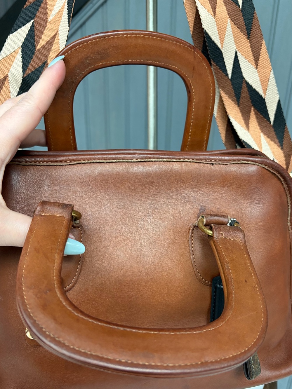 Vintage Coach Baxter Satchel Brown Glove-Tanned Leather Bag British Tan Bag - Picture 12 of 17